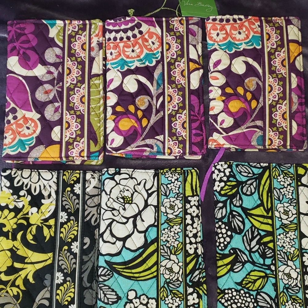 Retired Vera Bradley Book Covers Set of 5